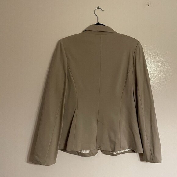 Philosophy Womn 14 Beige Desert Rock Single Button Front Ponte Blazer Jacket NWT - Picture 12 of 13